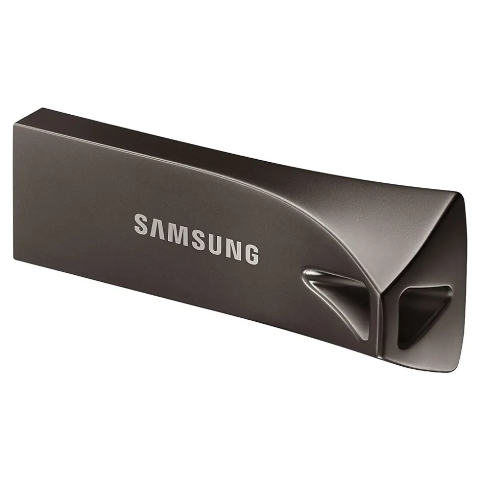 Samsung BAR Plus 64GB USB 3.1 Type A Flash Drive, Titan Gray (MUF-64BE4/AM)