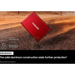 Samsung T7 2TB USB 3.2 Portable Solid State Drive, Blue (MU-PC2T0H/AM)