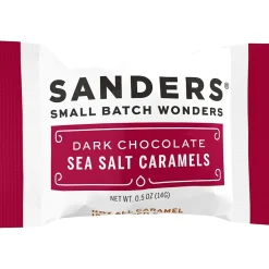 Sanders Small Batch Wonders Snack-Size Sea Salt Dark Chocolate Caramels, 24 oz., 48 Pieces/Box (27162)