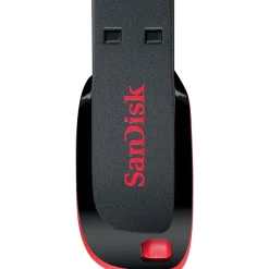 SanDisk Cruzer Blade 128GB USB 2.0 Type A Flash Drive, Black/Red (SDCZ50-128G-A46)
