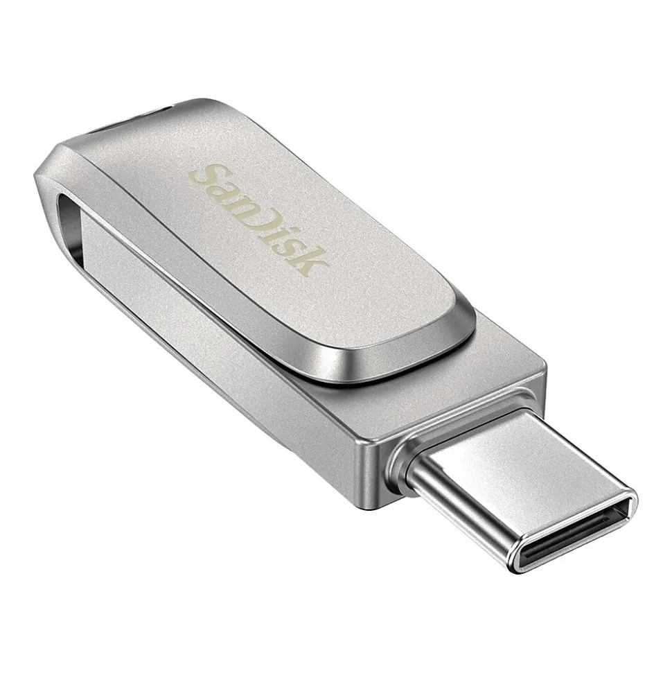 SanDisk Ultra Dual Luxe 32GB USB 3.1 Type-C Flash Drive, Silver (SDDDC4-032G-A46)