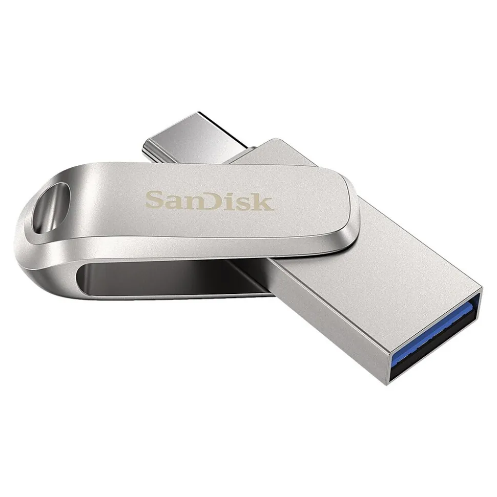 SanDisk Ultra Dual Luxe 32GB USB 3.1 Type-C Flash Drive, Silver (SDDDC4-032G-A46)