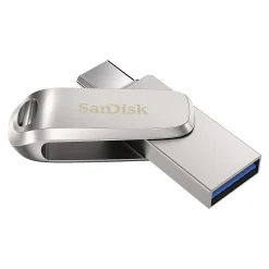 SanDisk Ultra Dual Luxe 64GB USB 3.1 Type-C Flash Drive, Silver (SDDDC4-064G-A46)