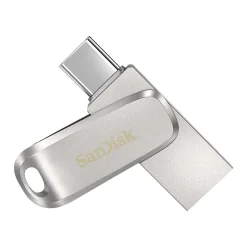 SanDisk Ultra Dual Luxe 64GB USB 3.1 Type-C Flash Drive, Silver (SDDDC4-064G-A46)
