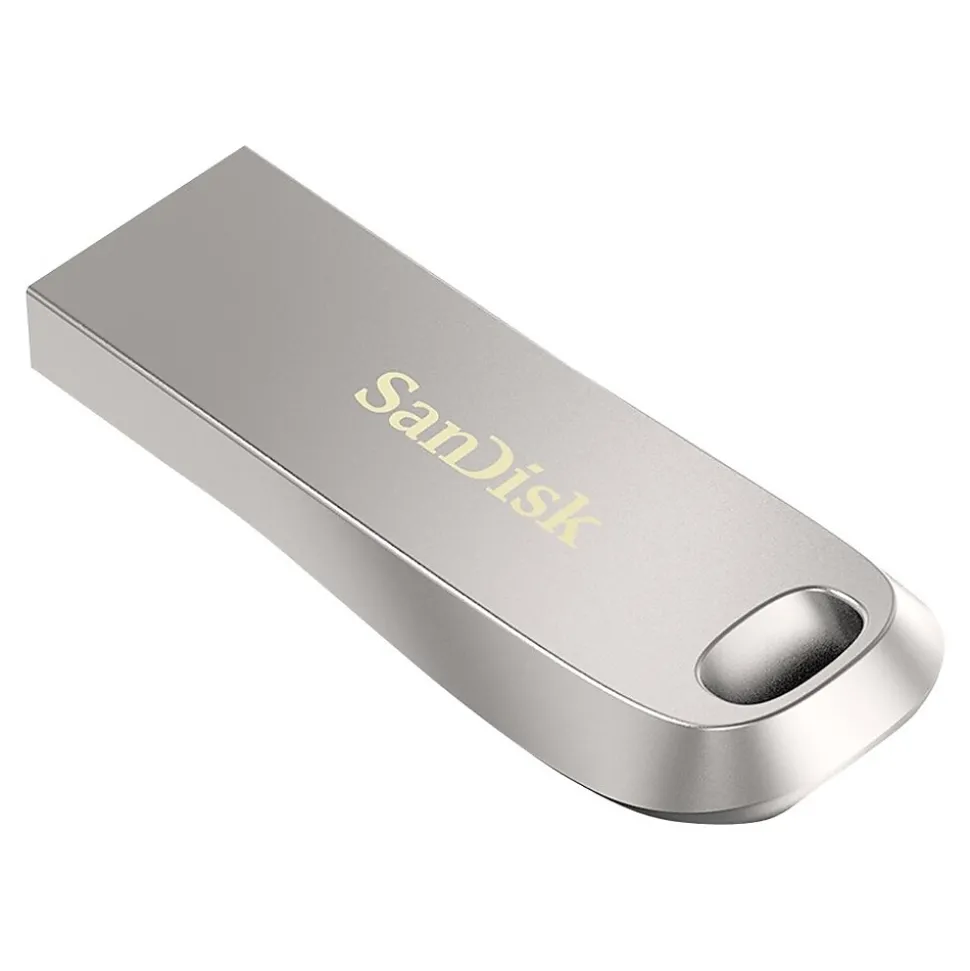 SanDisk Ultra Luxe 128GB USB 3.1 Type A Flash Drive, Silver (SDCZ74-128G-A46)