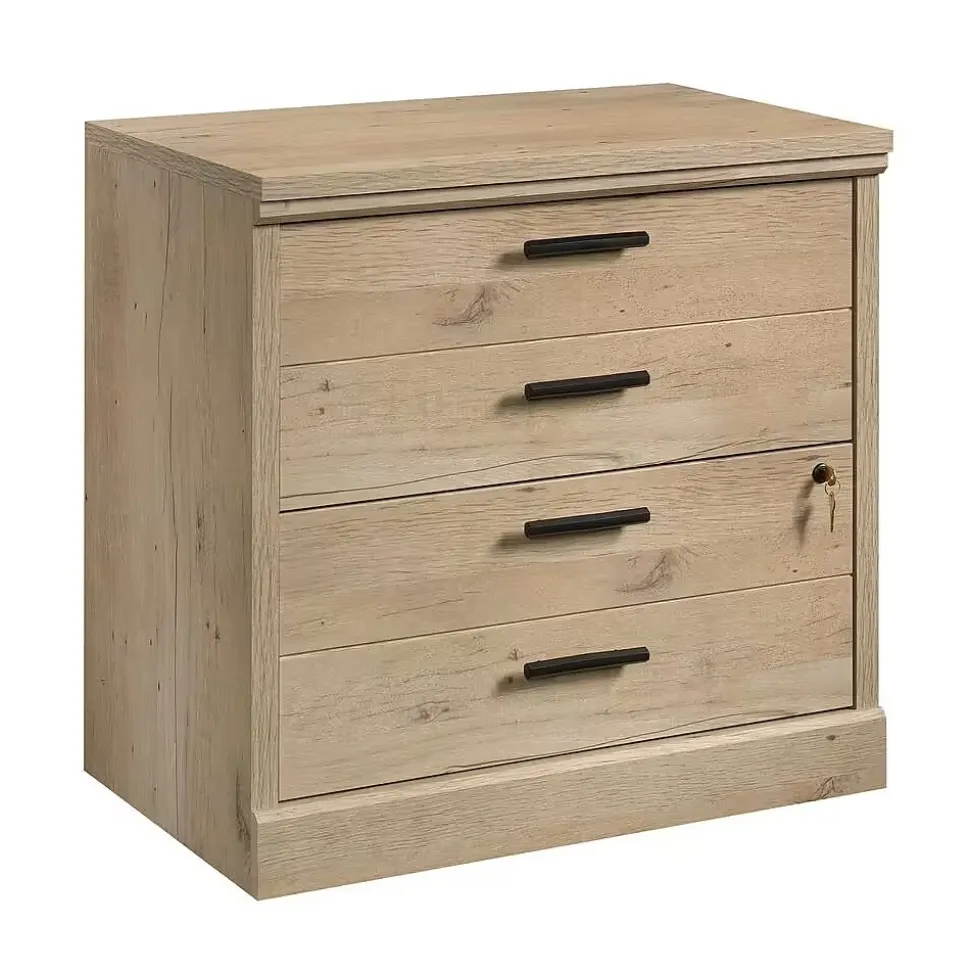 Sauder Aspen Post 2-Drawer Lateral File Cabinet, Letter/Legal Size, Lockable, 30"H x 31"W x 19"D, Prime Oak (427013)