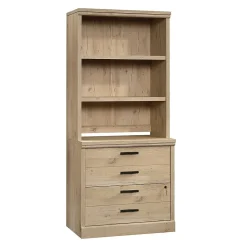 Sauder Aspen Post 2-Drawer Lateral File Cabinet, Letter/Legal Size, Lockable, 30"H x 31"W x 19"D, Prime Oak (427013)
