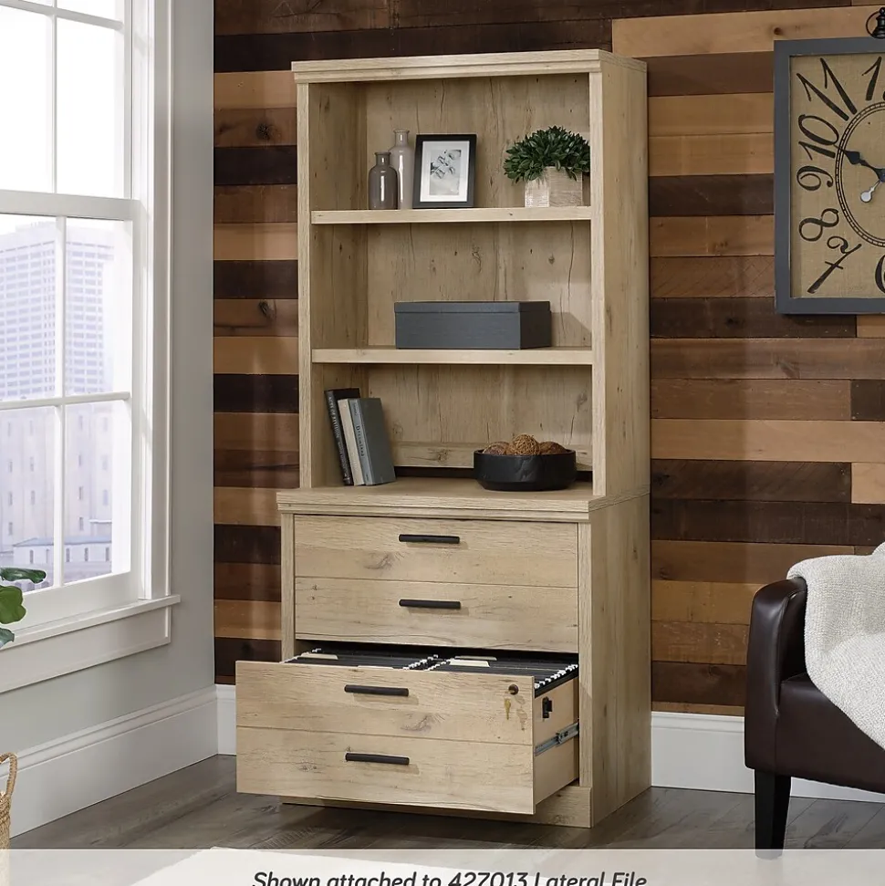 Sauder Aspen Post 2-Drawer Lateral File Cabinet, Letter/Legal Size, Lockable, 30"H x 31"W x 19"D, Prime Oak (427013)