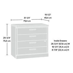 Sauder Aspen Post 2-Drawer Lateral File Cabinet, Letter/Legal Size, Lockable, 30
