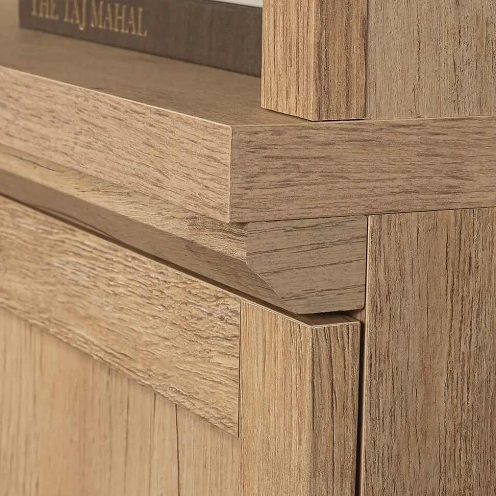 Sauder Aspen Post 71"H 5-Shelf Bookcase, Prime Oak (433959)