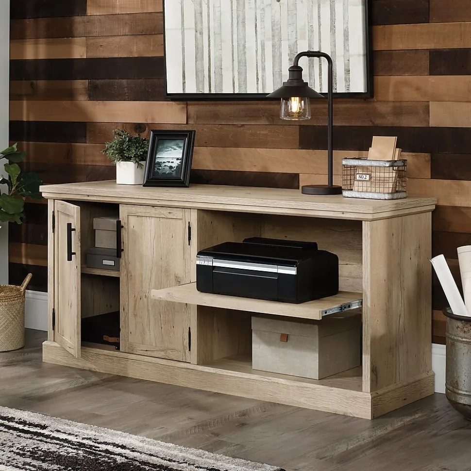 Sauder Aspen Post 30"H Storage Credenza with 2 Shelves, Prime Oak (427018)