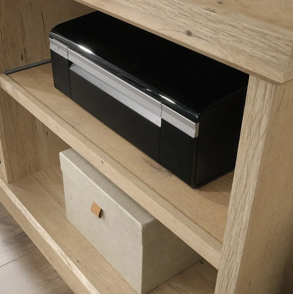 Sauder Aspen Post 30"H Storage Credenza with 2 Shelves, Prime Oak (427018)