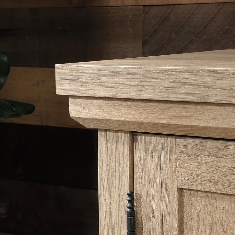 Sauder Aspen Post 30"H Storage Credenza with 2 Shelves, Prime Oak (427018)