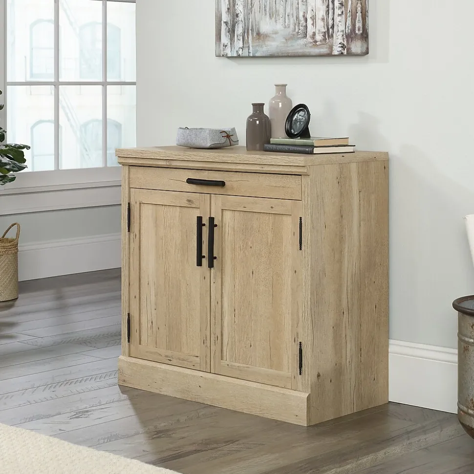 Sauder Aspen Post 30"H Storage Cabinet, Prime Oak (427015)