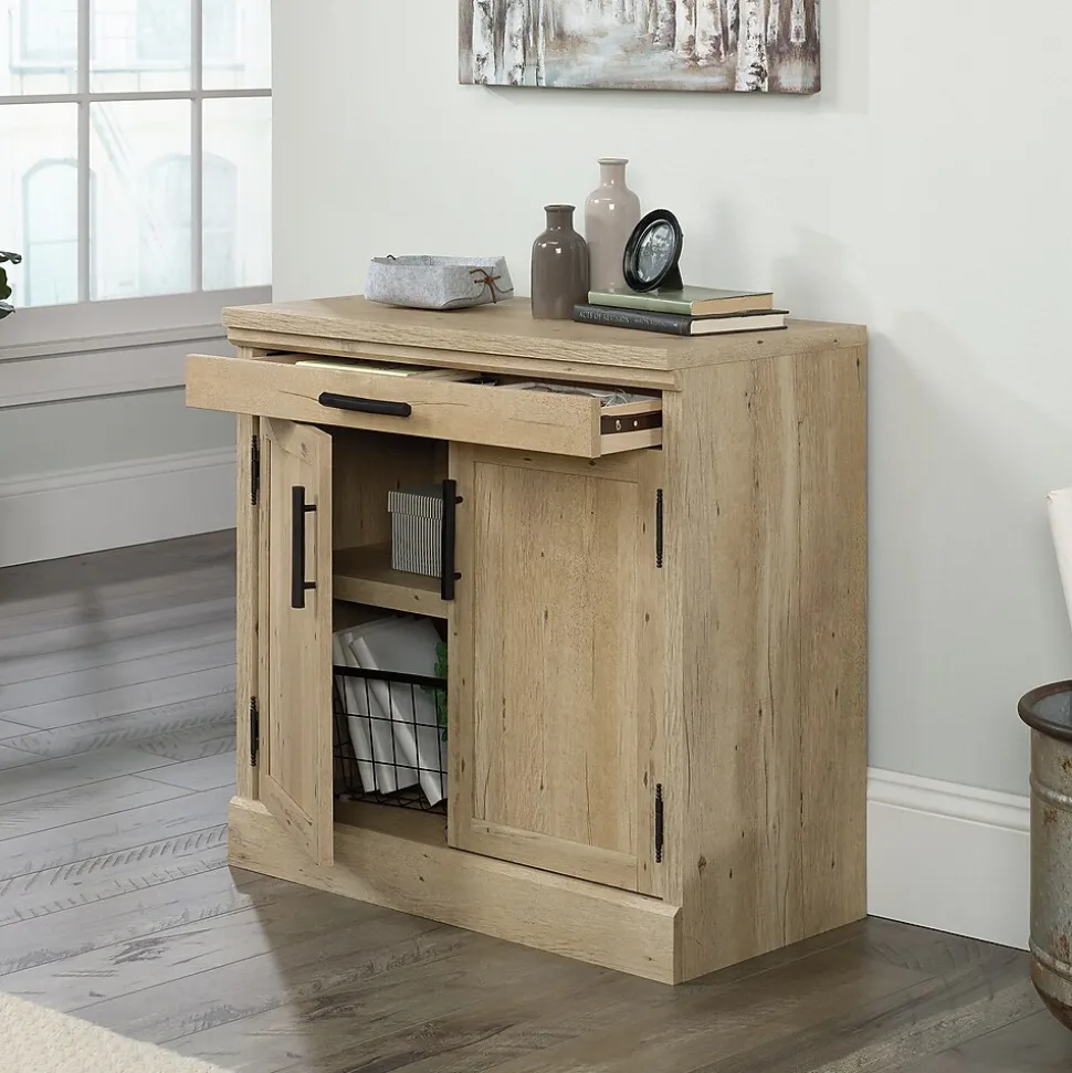 Sauder Aspen Post 30"H Storage Cabinet, Prime Oak (427015)