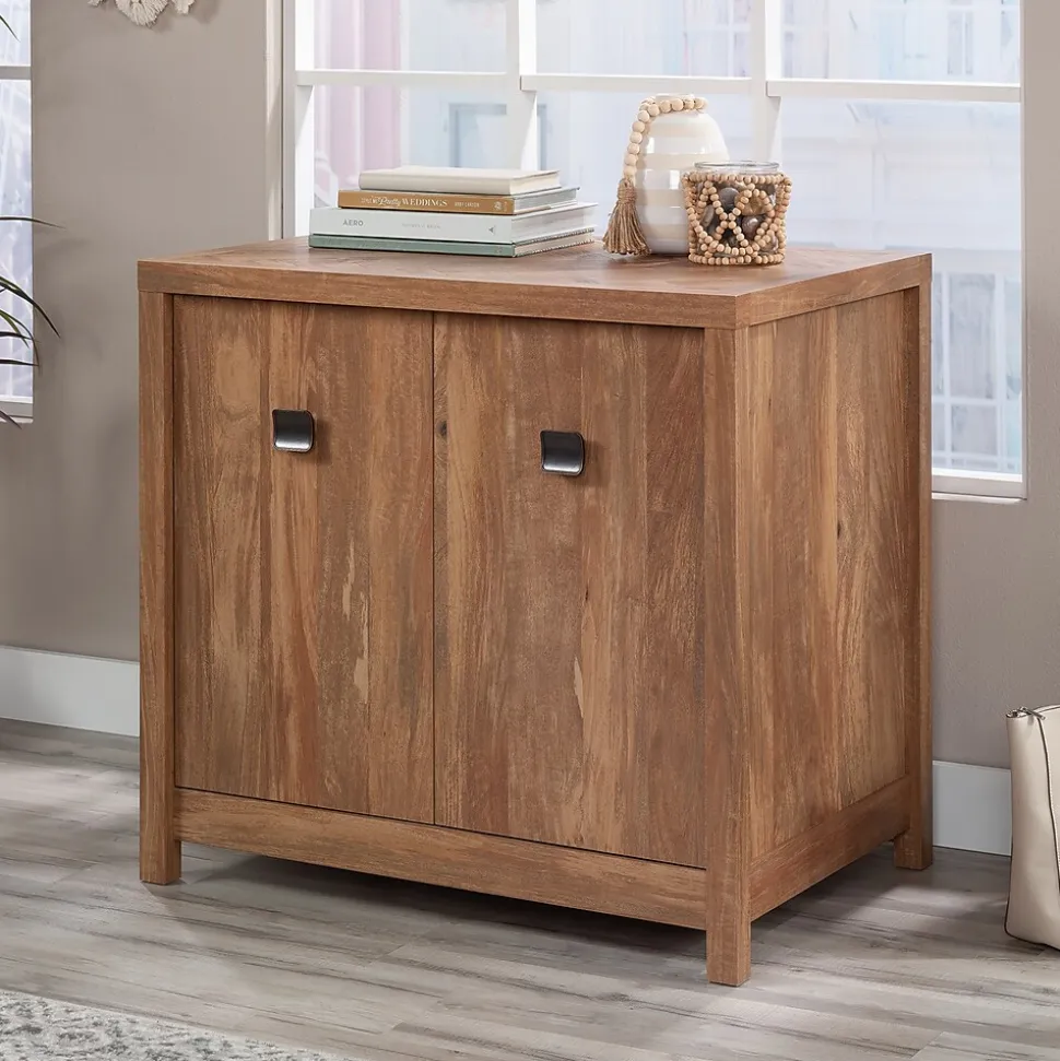 Sauder Cannery Bridge 30" Storage Cabinet with 2 Shelves, Sindoori Mango (429515)