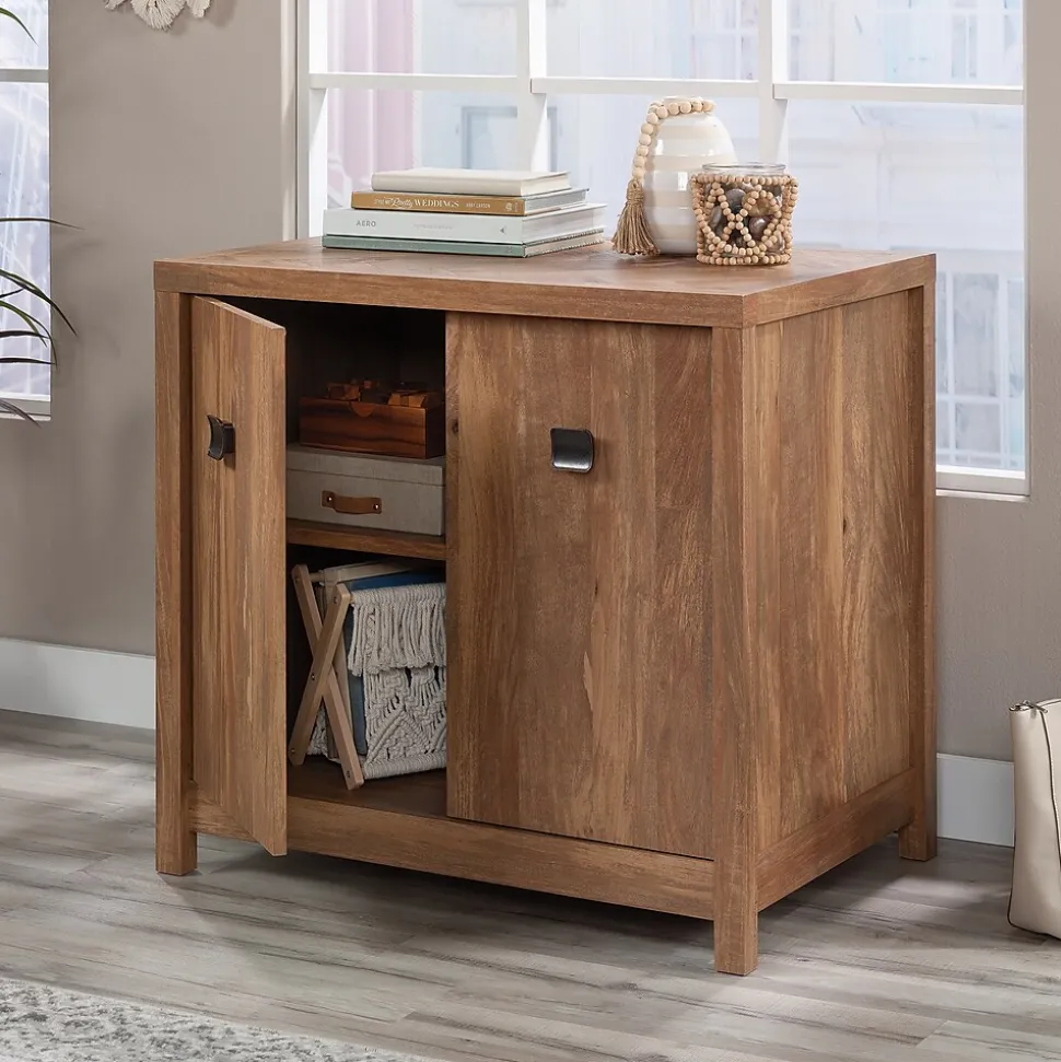 Sauder Cannery Bridge 30" Storage Cabinet with 2 Shelves, Sindoori Mango (429515)