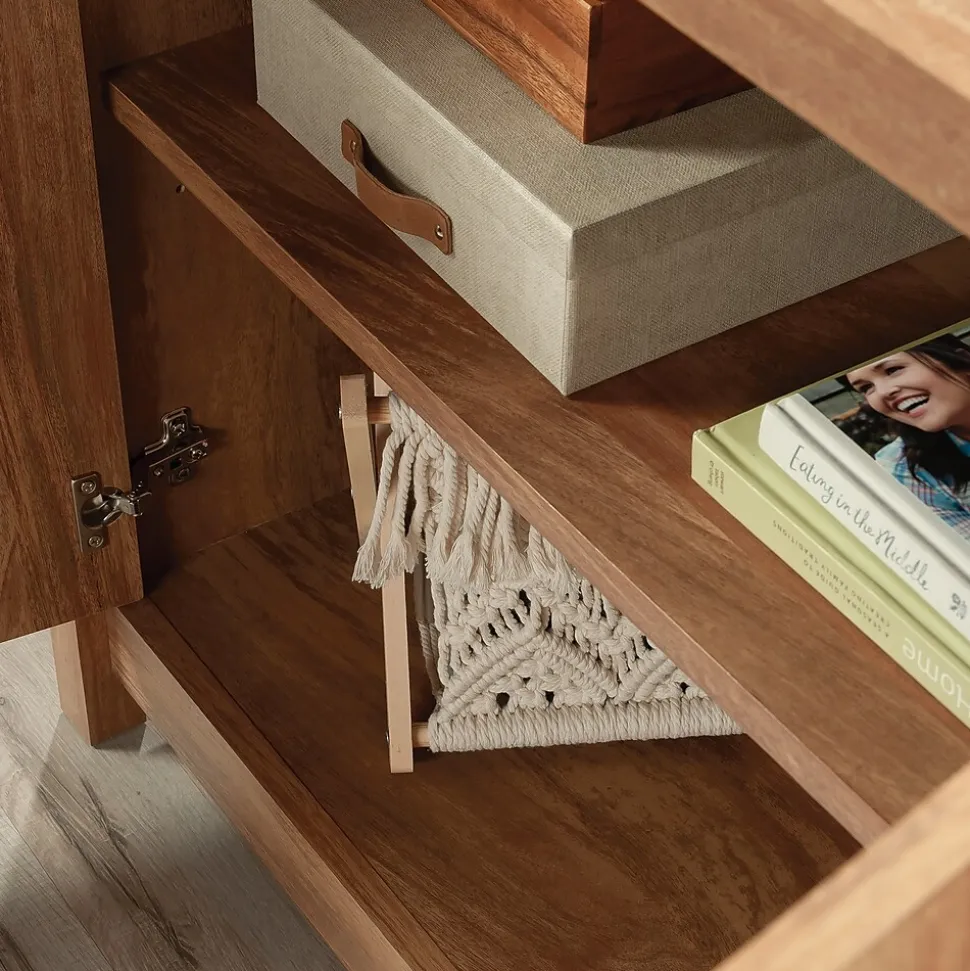 Sauder Cannery Bridge 30" Storage Cabinet with 2 Shelves, Sindoori Mango (429515)