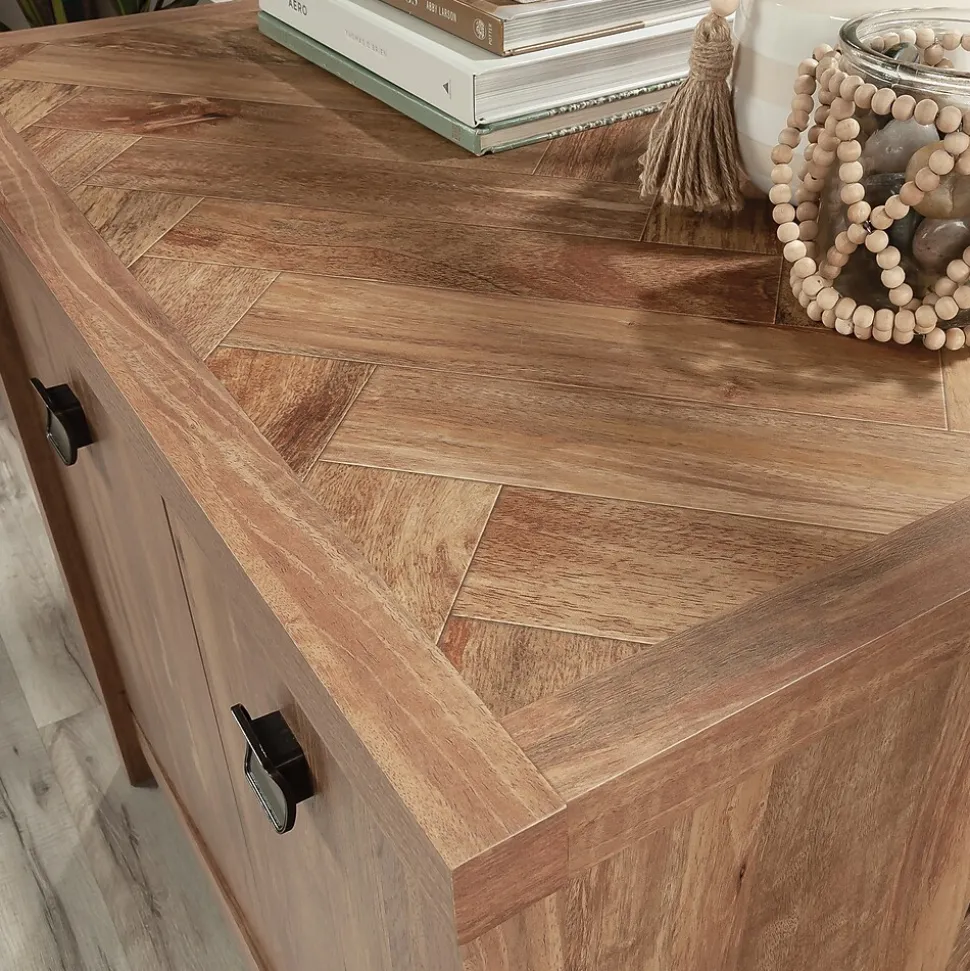 Sauder Cannery Bridge 30" Storage Cabinet with 2 Shelves, Sindoori Mango (429515)