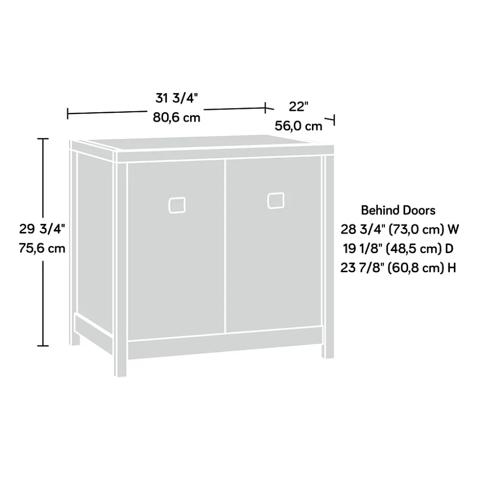 Sauder Cannery Bridge 30" Storage Cabinet with 2 Shelves, Sindoori Mango (429515)