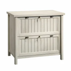Sauder Costa Commercial 2-Drawer Lateral File Cabinet, Letter/Legal Size, Lockable, 33"W x 22"D, Chalked Chestnut (420040)