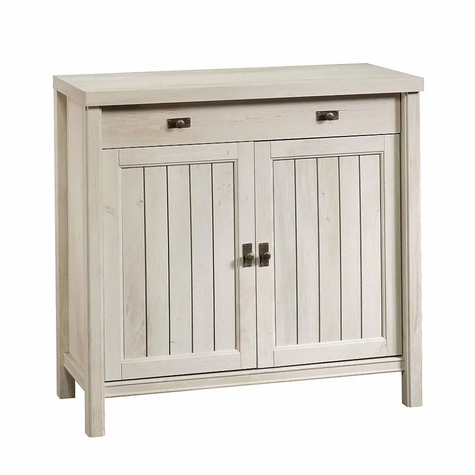 Sauder Costa 30"H Storage Cabinet with 2 Shelves, Chalked Chestnut (419960)