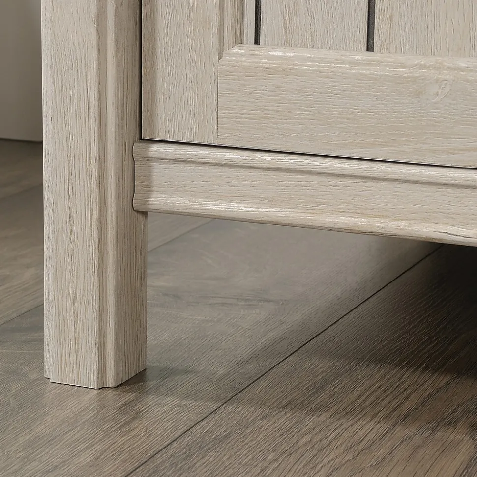 Sauder Costa 30"H Storage Credenza with 3 Shelves, Chalked Chestnut (419959)