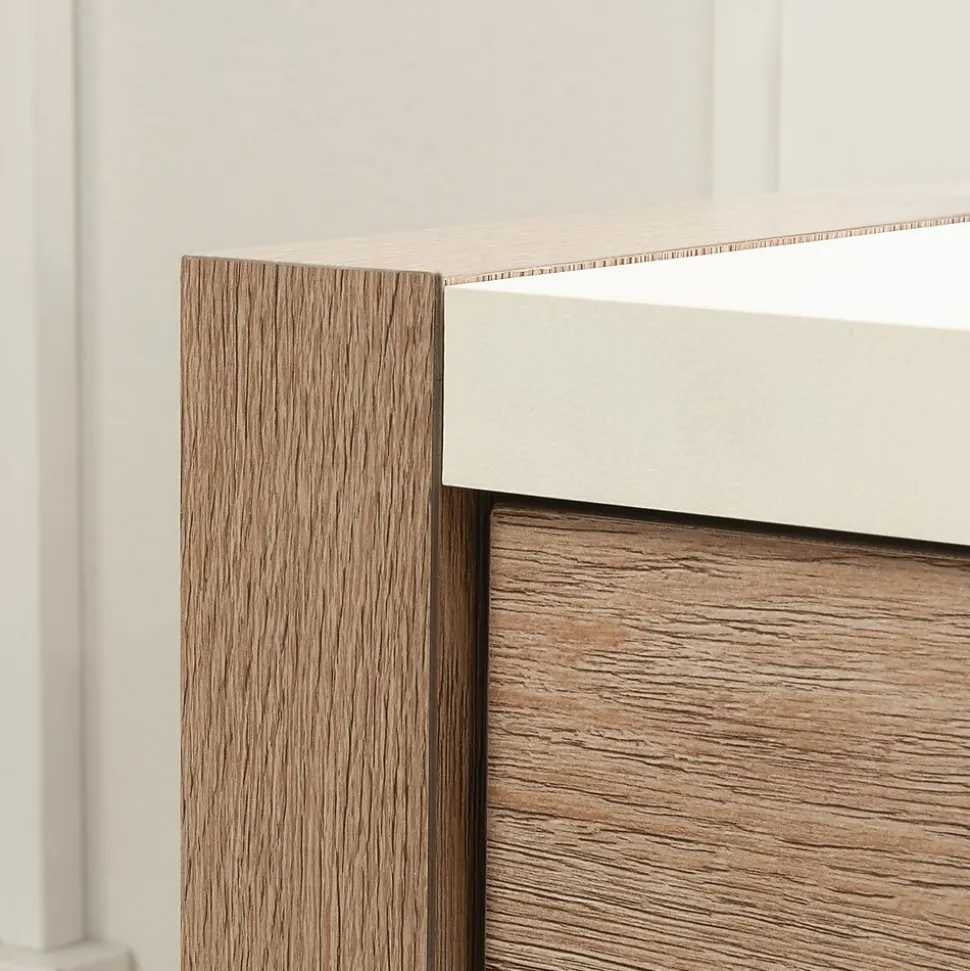 Sauder Dixon City Commercial 2-Drawer Lateral File Cabinet, Letter/Legal Size, Lockable, 33"W x 20"D, Brushed Oak (431453)