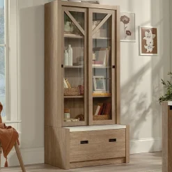 Sauder Dixon City 72"H 4-Shelf Bookcase, Brushed Oak (432891)