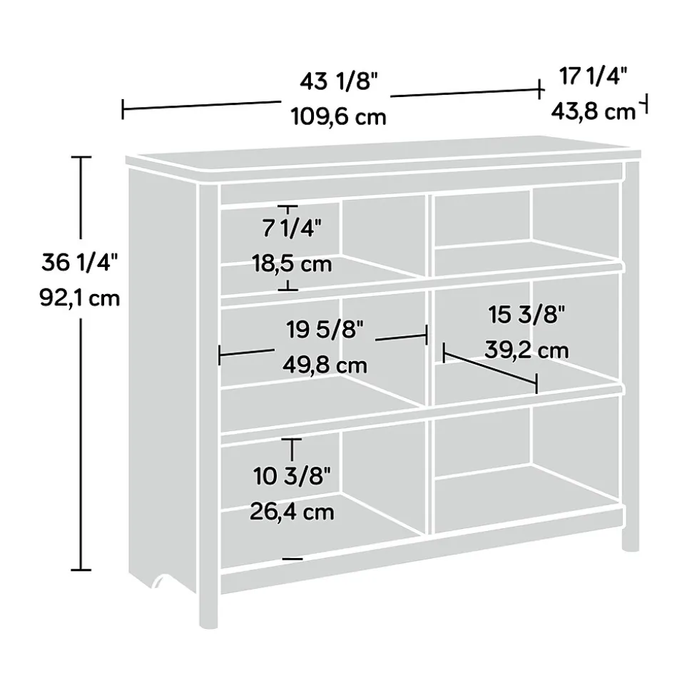 Sauder Dover Edge 36"H 6-Shelf Bookcase, Glacier Oak (432065)