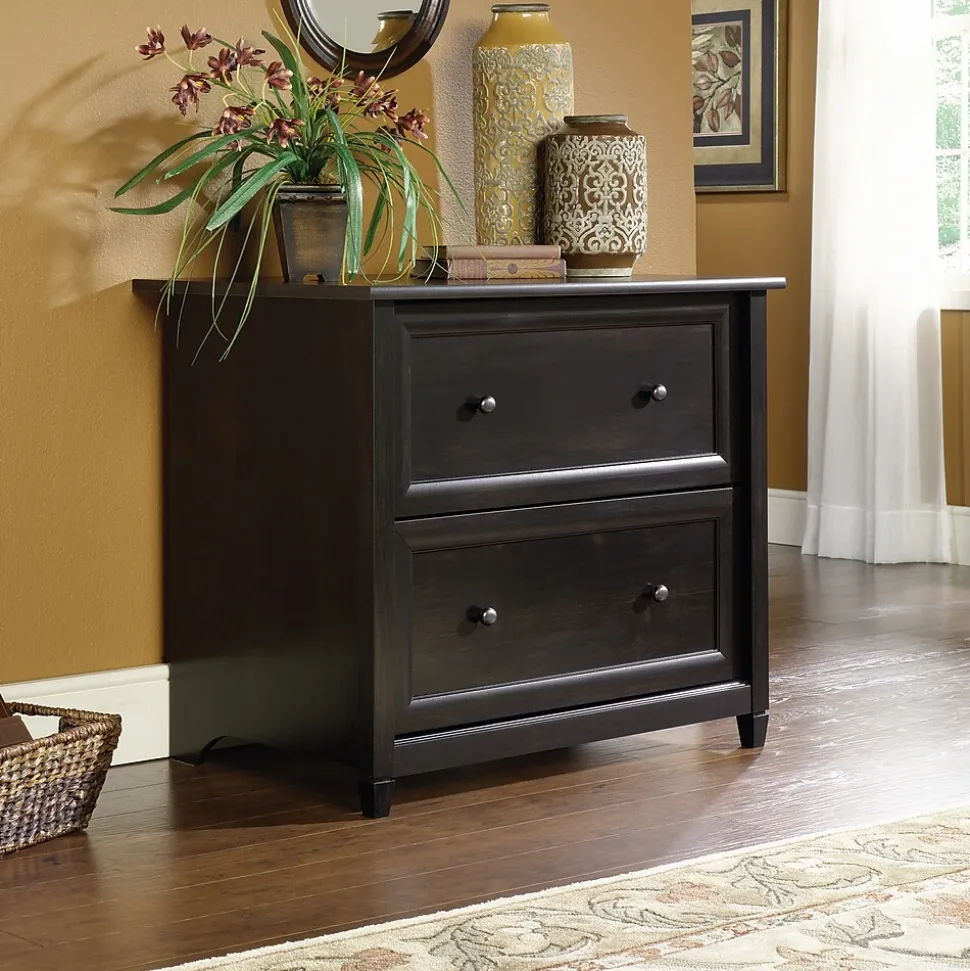 Sauder Edge Water 2-Drawer Lateral File Cabinet, Letter/Legal Size, Estate Black (409044)