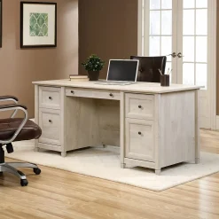 Sauder Edge Water Executive Desk, Chalked Chestnut (418795)