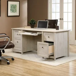 Sauder Edge Water Executive Desk, Chalked Chestnut (418795)
