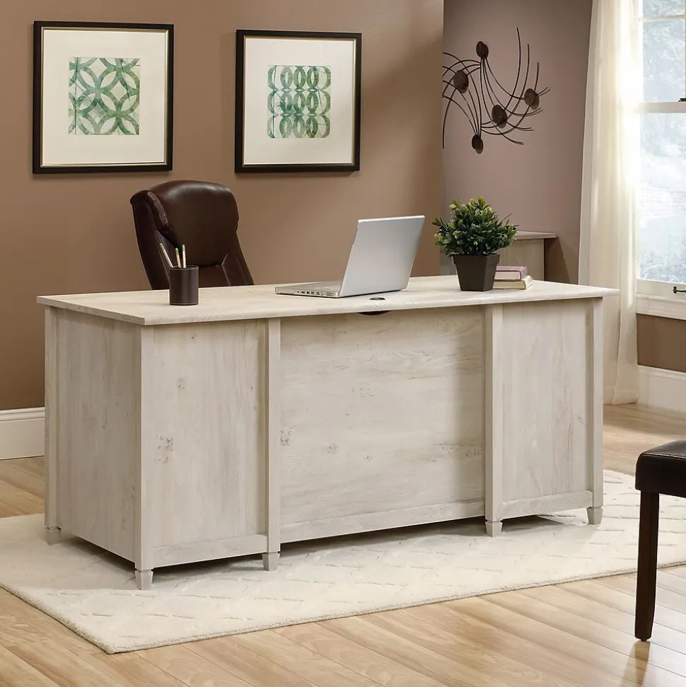 Sauder Edge Water Executive Desk, Chalked Chestnut (418795)