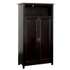 Sauder Edge Water 60"H Storage Cabinet with 5 Shelves, Estate Black (434815)