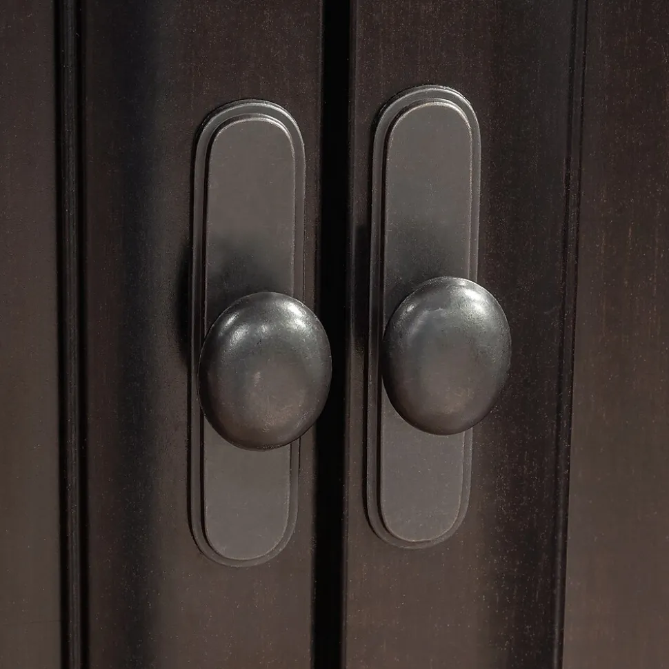 Sauder Edge Water 60"H Storage Cabinet with 5 Shelves, Estate Black (434815)