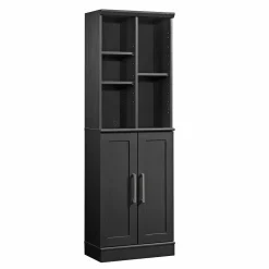 Sauder HomePlus 71"H Storage Cabinet with 6 Shelves, Raven Oak (435131)