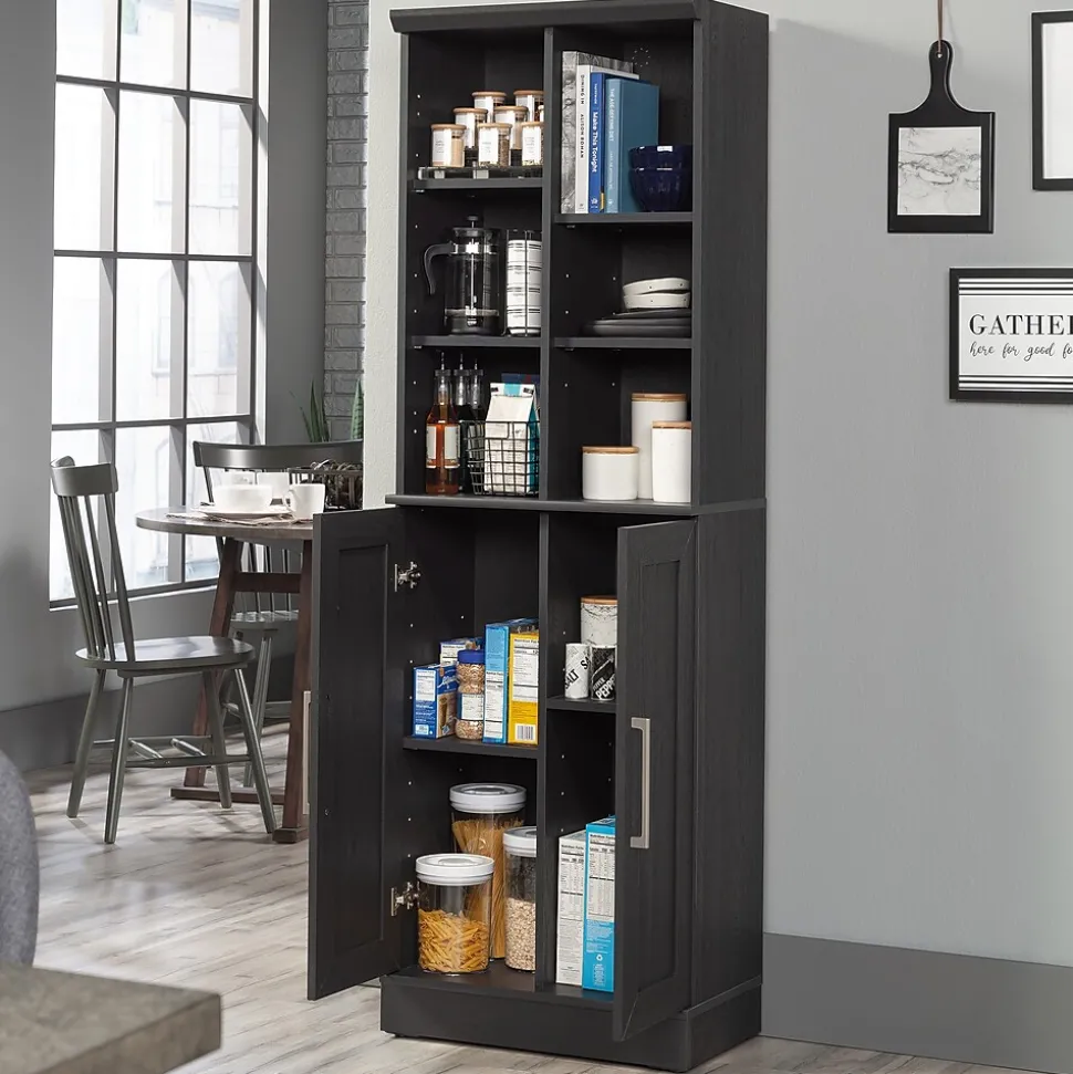 Sauder HomePlus 71"H Storage Cabinet with 6 Shelves, Raven Oak (435131)