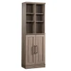 Sauder HomePlus 71"H Storage Cabinet with 6 Shelves, Salt Oak (435132)