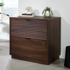 Sauder Palo Alto Commercial 2-Drawer Lateral File Cabinet, Letter/Legal Size, Lockable, 31"W x 19"D, Spiced Mahogany (427822)