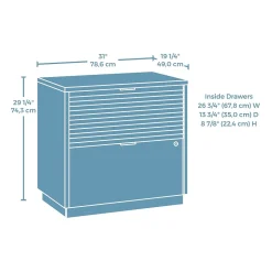 Sauder Palo Alto Commercial 2-Drawer Lateral File Cabinet, Letter/Legal Size, Lockable, 31