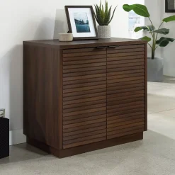 Sauder Palo Alto 29"H Storage Cabinet, Spiced Mahogany (427823)