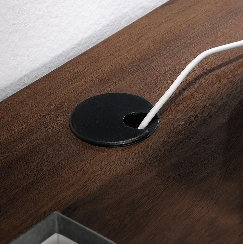 Sauder Palo Alto 59"W Executive Desk, Spiced Mahogany (427792)