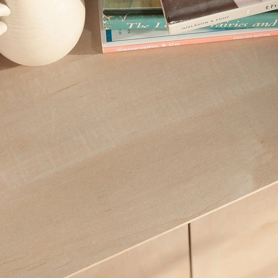 Sauder Select 72"H Storage Cabinet with 3 Shelves, Natural Maple (433285)