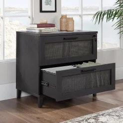 Sauder Tiffin Line Commercial 2-Drawer Lateral File Cabinet, Letter/Legal Size, Lockable, 31"W x 20"D, Raven Oak (433269)