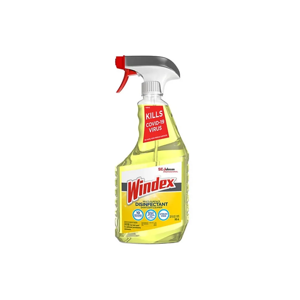 SC Johnson Windex Disinfecting Multi-Surface Sanitizer Cleaner, Citrus Scent, 32 Oz. (322369)