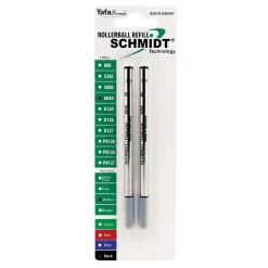 Schmidt 6040 Fineliner W/ Spring Loaded Refill, Fits Most Capped Rollerball Pens, Medium, Black, 2 Pack (SC58117)