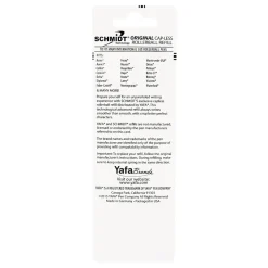 Schmidt 6040 Fineliner W/ Spring Loaded Refill, Fits Most Capped Rollerball Pens, Medium, Black, 2 Pack (SC58117)