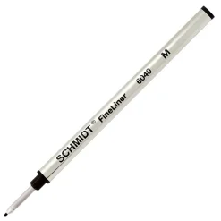 Schmidt 6040 Fineliner W/ Spring Loaded Refill, Fits Most Capped Rollerball Pens, Medium, Black, 2 Pack (SC58117)