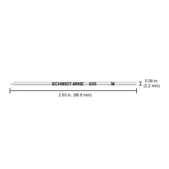 Schmidt 635 Mini D1 Ballpoint Refill, fits Multifunction pens, Medium, Blue, 4 Pack (SC58150)